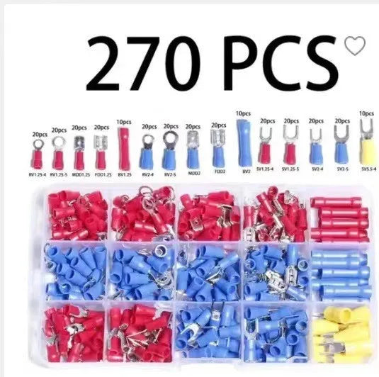 Supply 270pcs Cold Compression Wiring Terminal Boxed Combination Set Connector