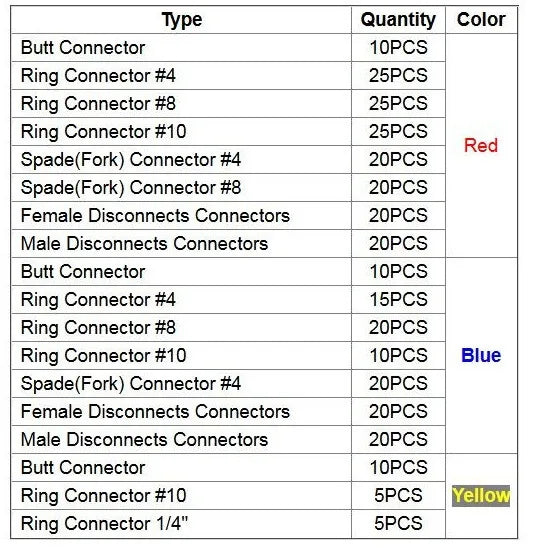 300pcs Cold Compression Wiring Terminal Boxed Combination Male and Female Pre-Insulated Terminal Copper Wire Crimper 30J