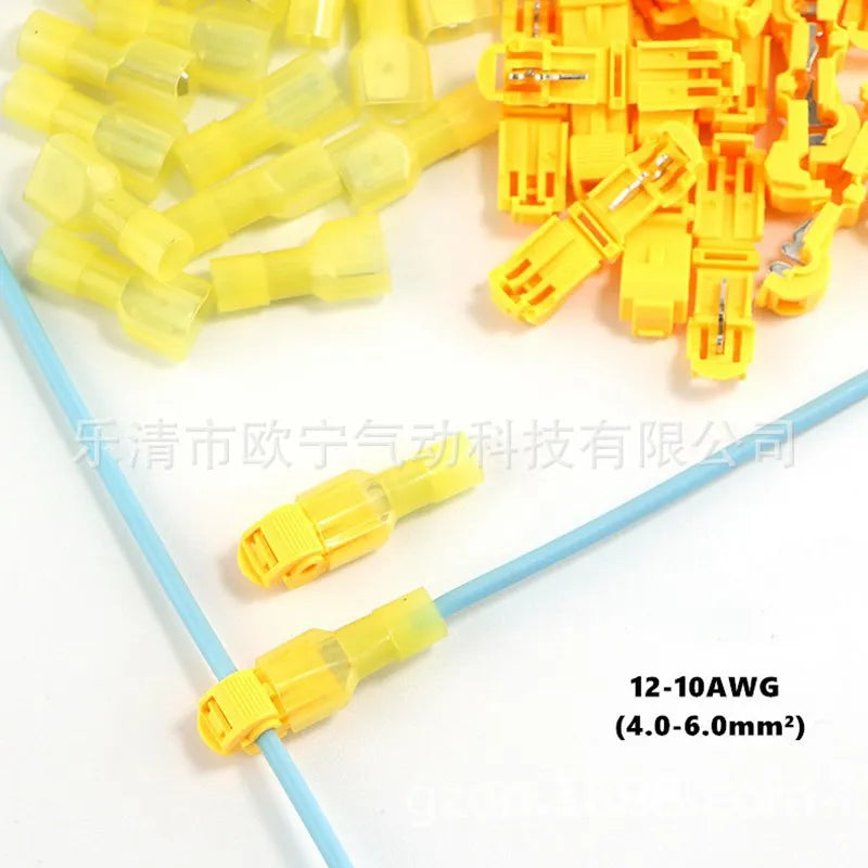 480pcs Ant Clip T-Type Break-Free Line Main Line Branch Jointing Clamp Nylon Insert Cold Compression Terminal