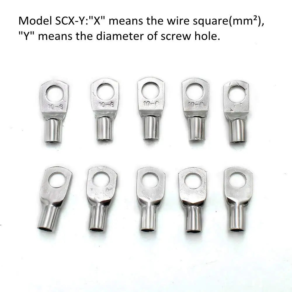 120PCs Peephole Copper Tube Terminal SC Wiring Terminal 60PCs 60PCs Soft Sheath Combination