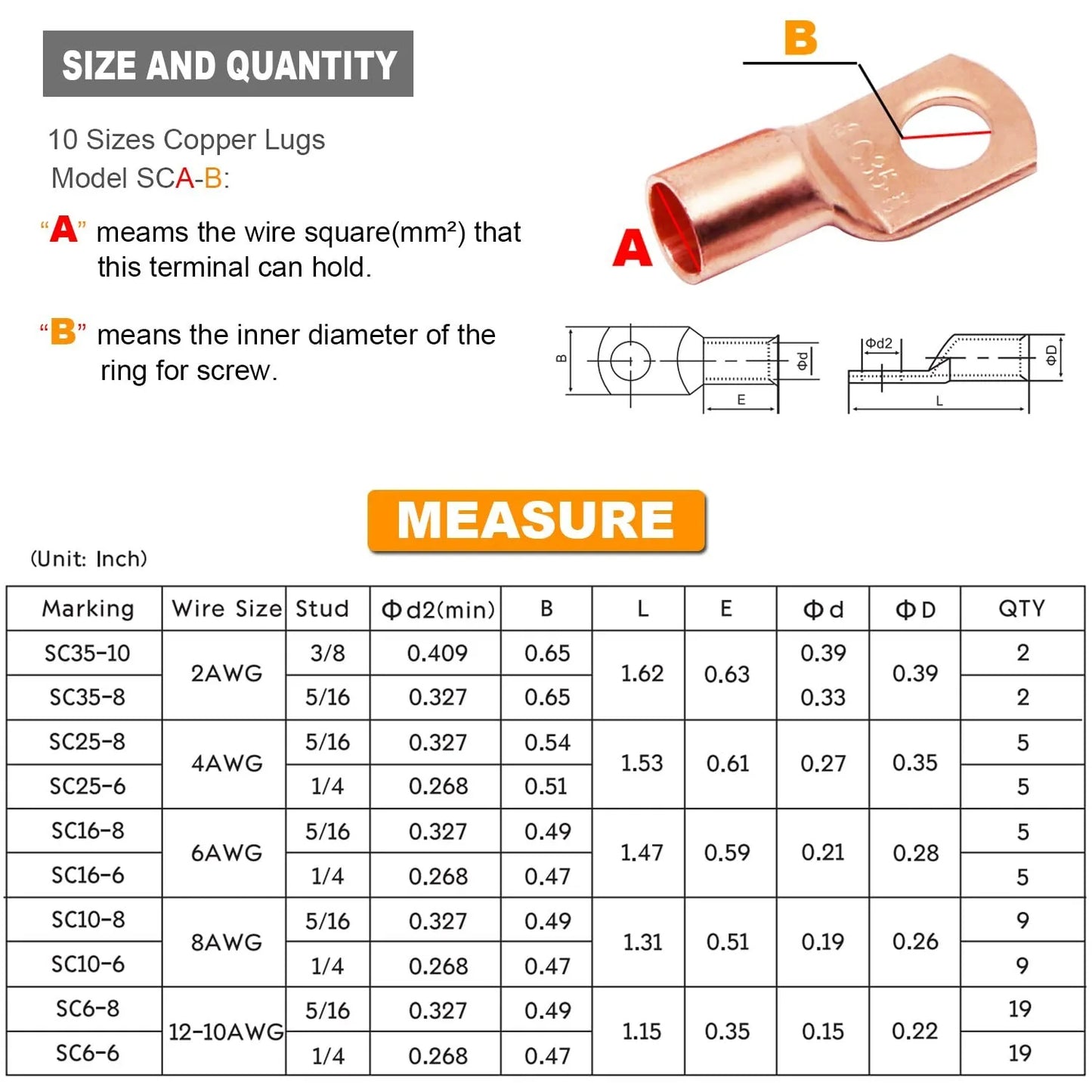 160pcs Peephole Copper Tube Terminal SC Wiring Terminal 80pcs 80pcs Soft Sheath Combination