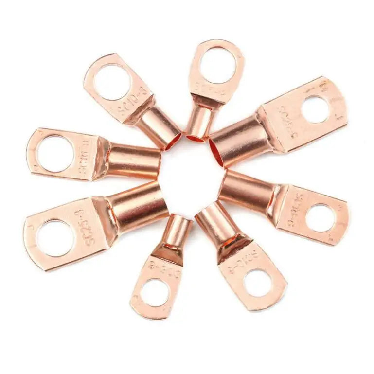 SC6-25 Series Peephole Copper Terminal Terminal Connector Suit 65PCs Golden