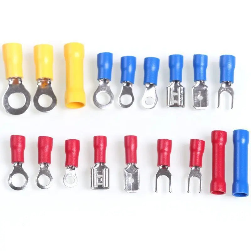 300pcs Cold Compression Wiring Terminal Boxed Combination Male and Female Pre-Insulated Terminal Copper Wire Crimper 30J