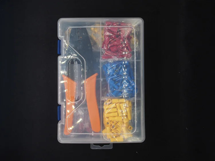 Cold Pressed Terminal Combination Set 900pcs+double Layer Crimping Pliers, Fully Insulated Plug-in Spring Box