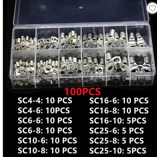 Supply SC Series Peephole Copper Terminal Terminal Terminal Connector Set 100pcs