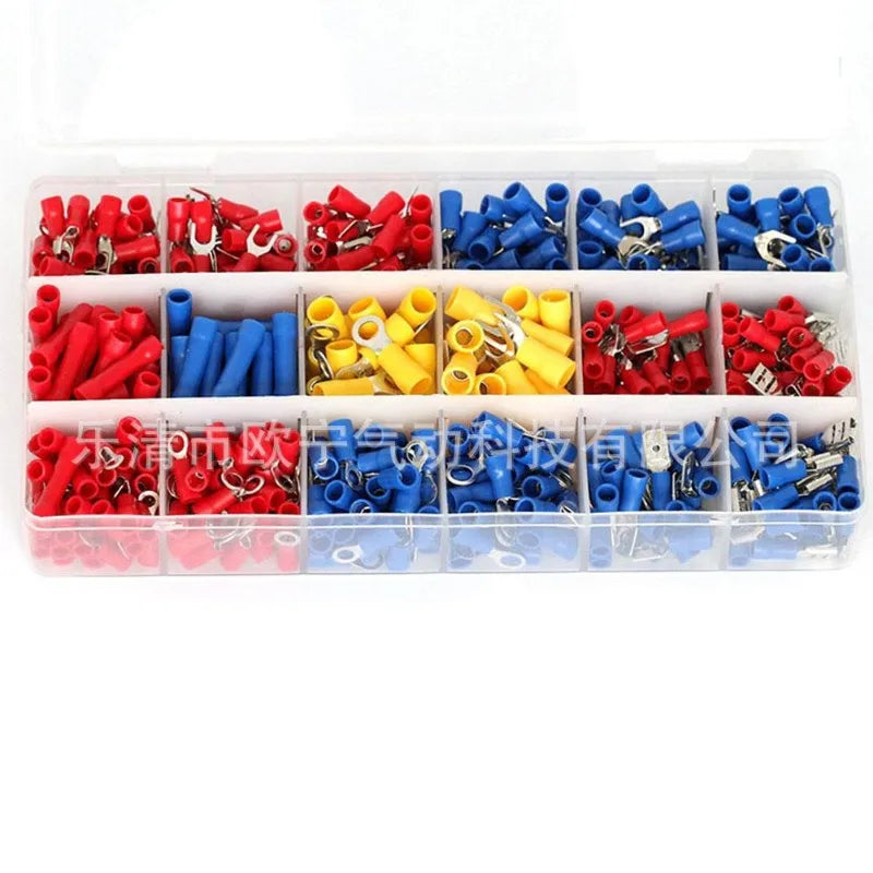 Wiring Terminal 18 Models 520PCs Boxed Set round Pre-Insulated Connector Cold Compression Terminal